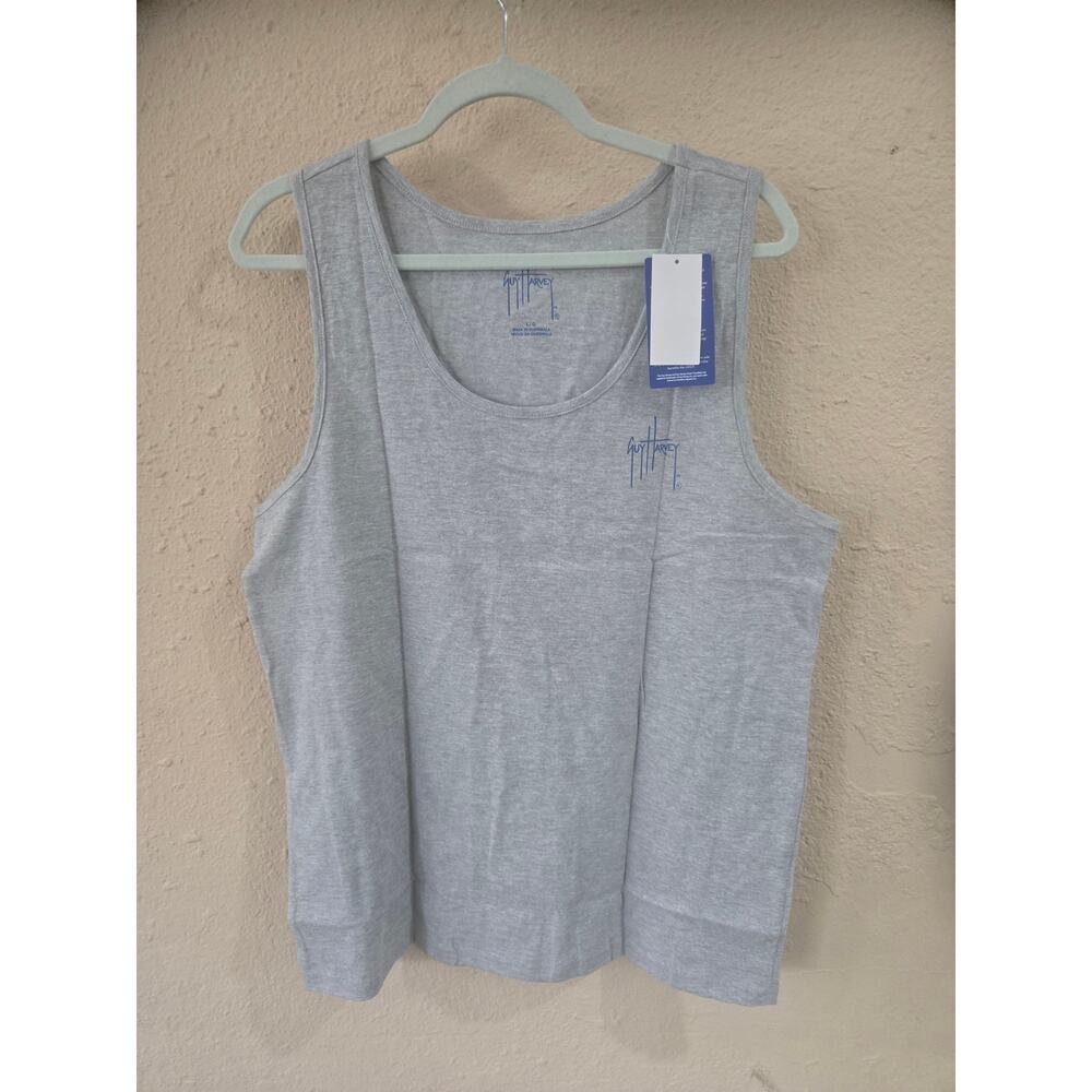Guy Harvey Men's American Bills Tank top, Sport Grey Heather, Size Large
